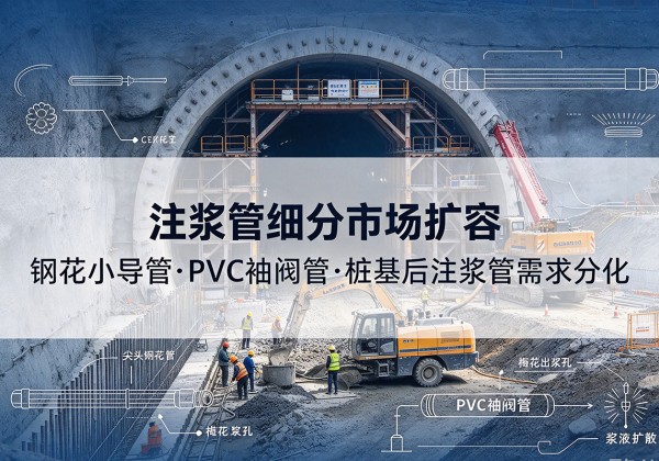如皋注浆管细分市场扩容，隧道钢花小导管、PVC 袖阀管、桩基后注浆管需求分化